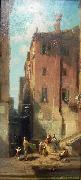 Carl Spitzweg Venetian Street oil painting artist